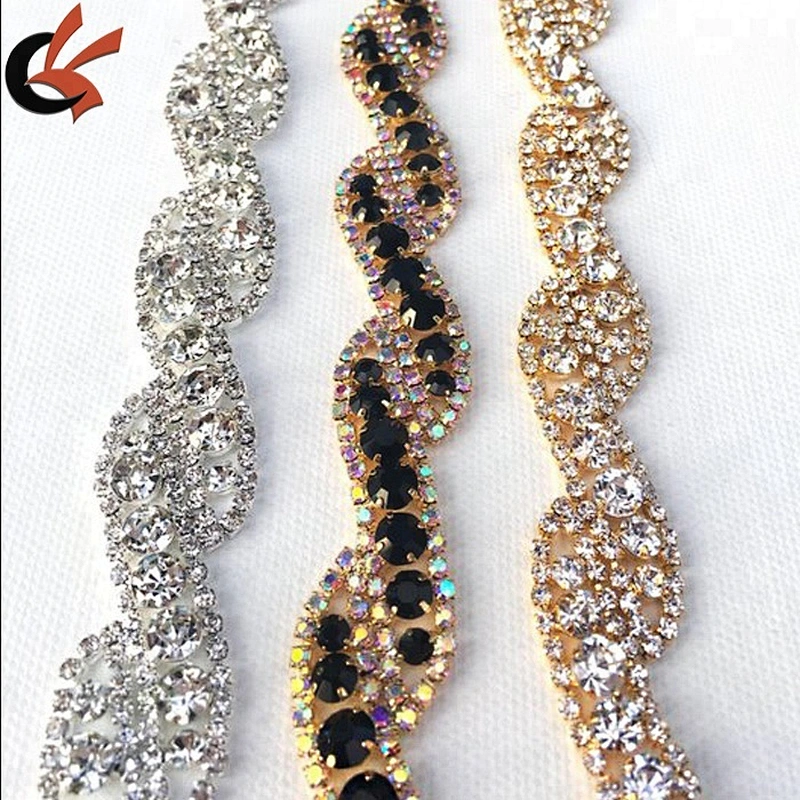 wholesale rhinestone glass crystal cup chain