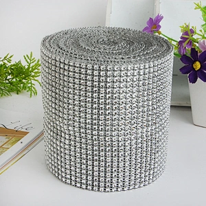 24 Row Imitation Assorted Color Diamond Ribbon Trim Wrap Mesh for Wedding Decoration