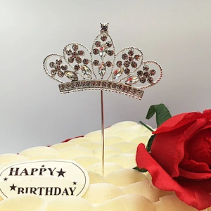 new product ideas 2019 silver plating crown tiara style rhinestone cake topper wholesale