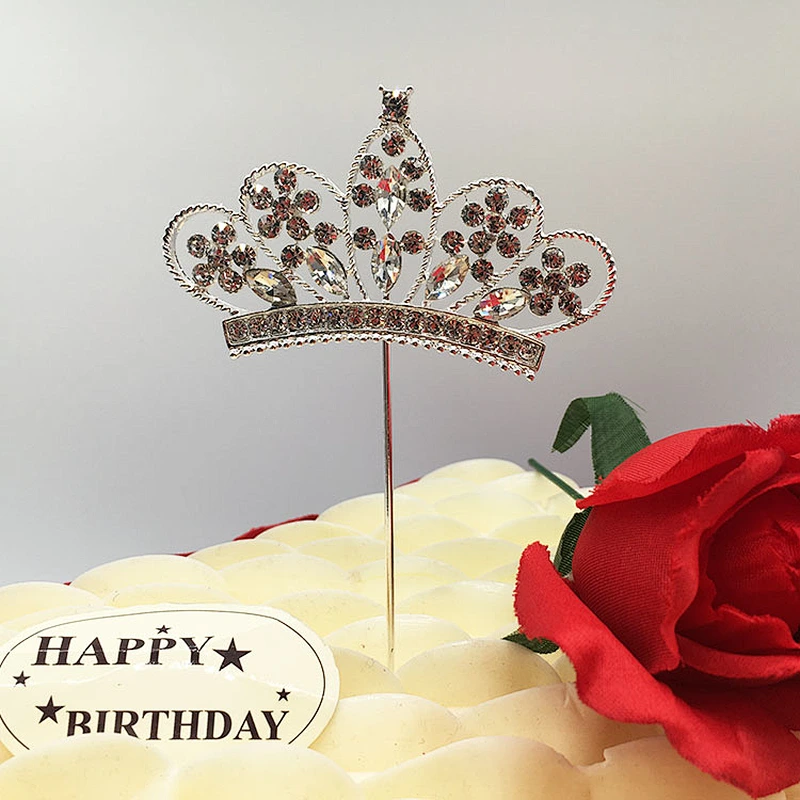 new product ideas 2019 silver plating crown tiara style rhinestone cake topper wholesale