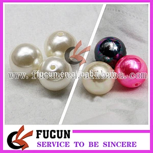 round 6,8,10mm no drill no hole Ivory decoration plastic imitation pearl for garment accessories