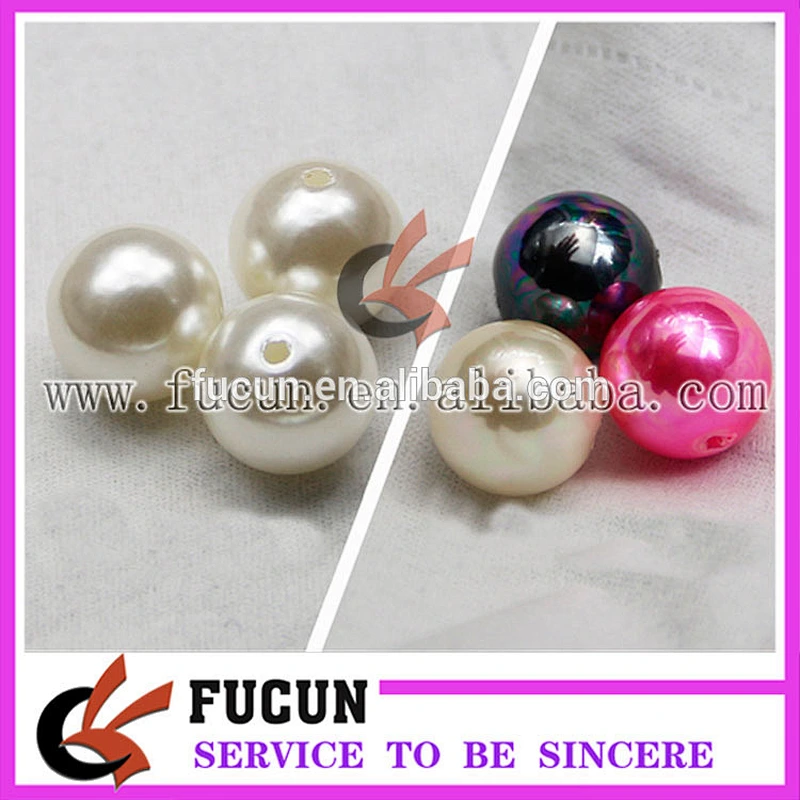 round 6,8,10mm no drill no hole Ivory decoration plastic imitation pearl for garment accessories