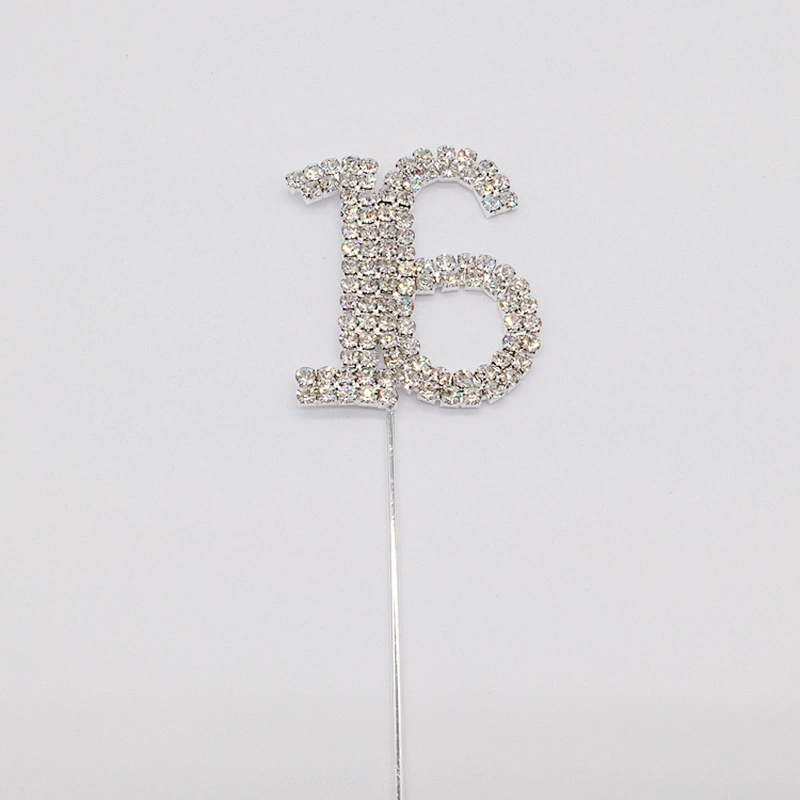 Cheap Price Sugar Cake Cupcake Small Rhinestone Cake Toppers