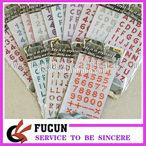 Diamond Rhinestone Alphabet Letters Self Adhesive Scrapbooking Sticker