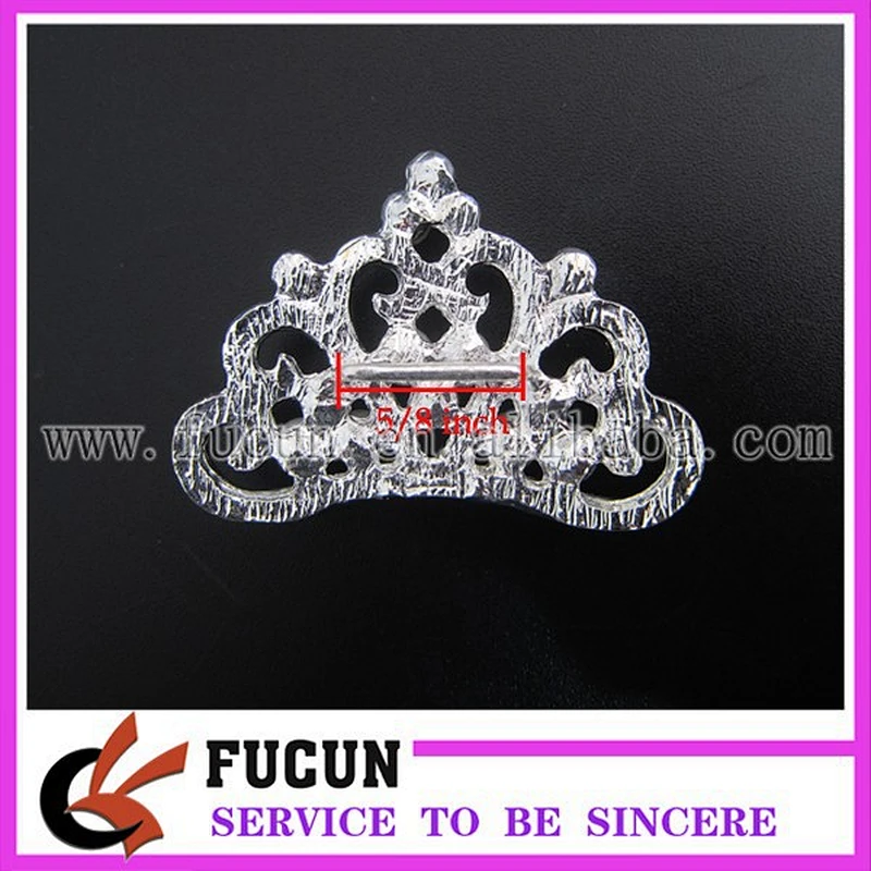 white pearl clear rhinestone crown slider for silk box decoration
