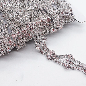 Wholesale high quality crystal rhinestone bead trimming for bridal  dress
