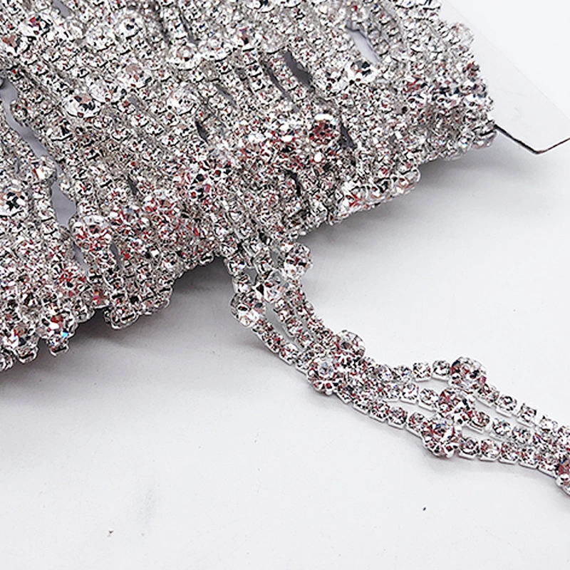 Wholesale high quality crystal rhinestone bead trimming for bridal  dress