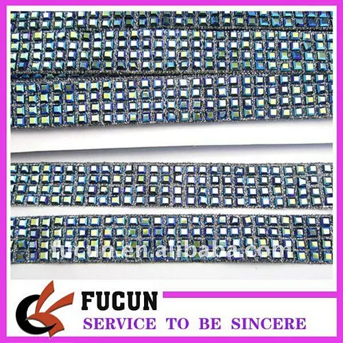 4strip AB iron-on hotfix Rhinestone crystal gem craft ribbon edging