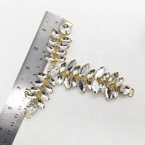 Wholesale sew on acrylic stone crystal flat back diamond rhinestone shoe clip buckle accessories