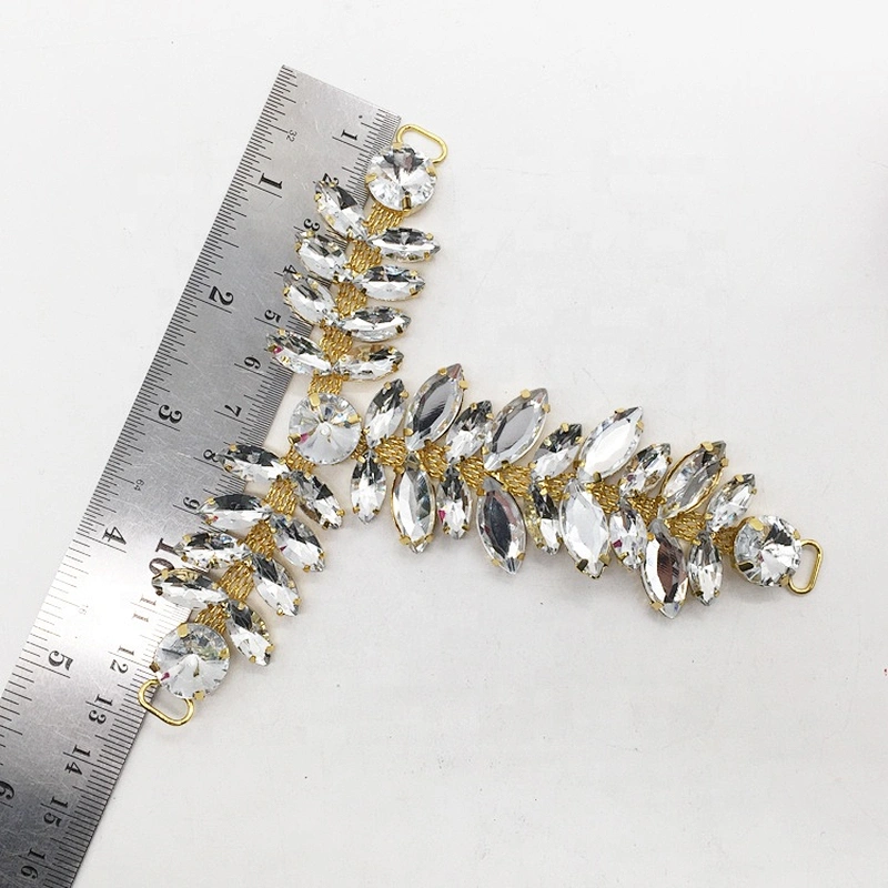 Wholesale sew on acrylic stone crystal flat back diamond rhinestone shoe clip buckle accessories