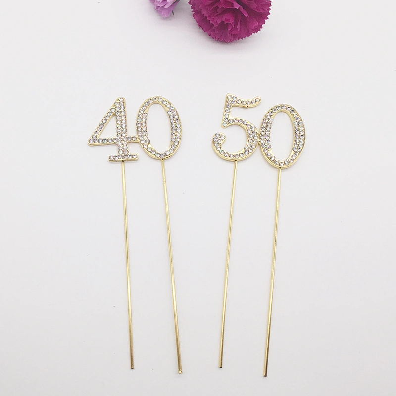 hot selling 4.5cm decorating birthday age number cake toppers
