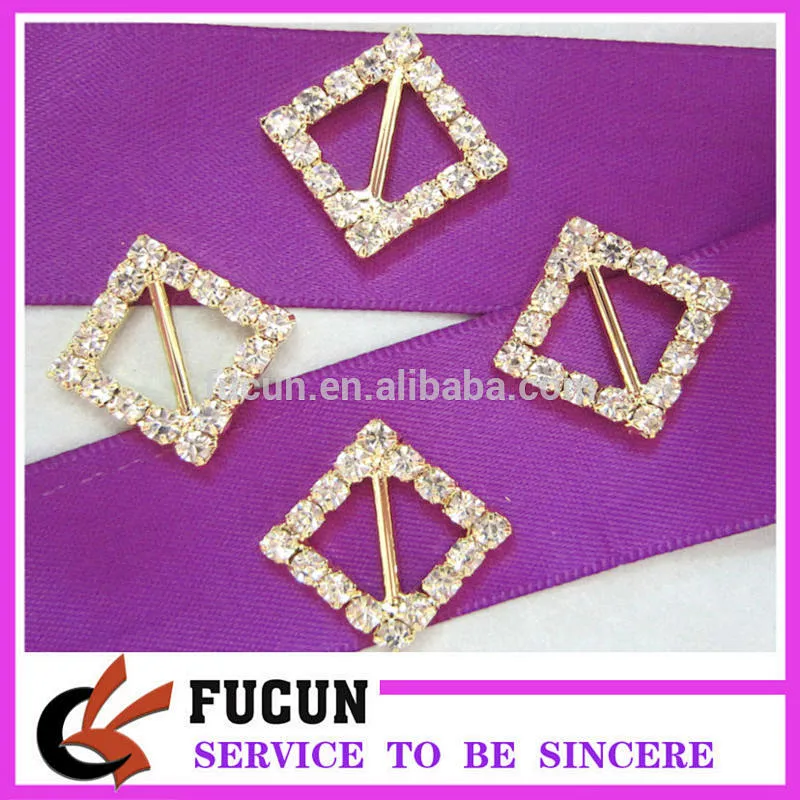 rhinestone slide buckles/rhinestone buckles for invitations