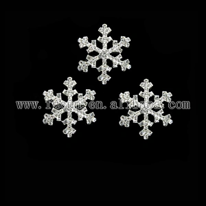 30mm small clear rhinestone snowflake buckles