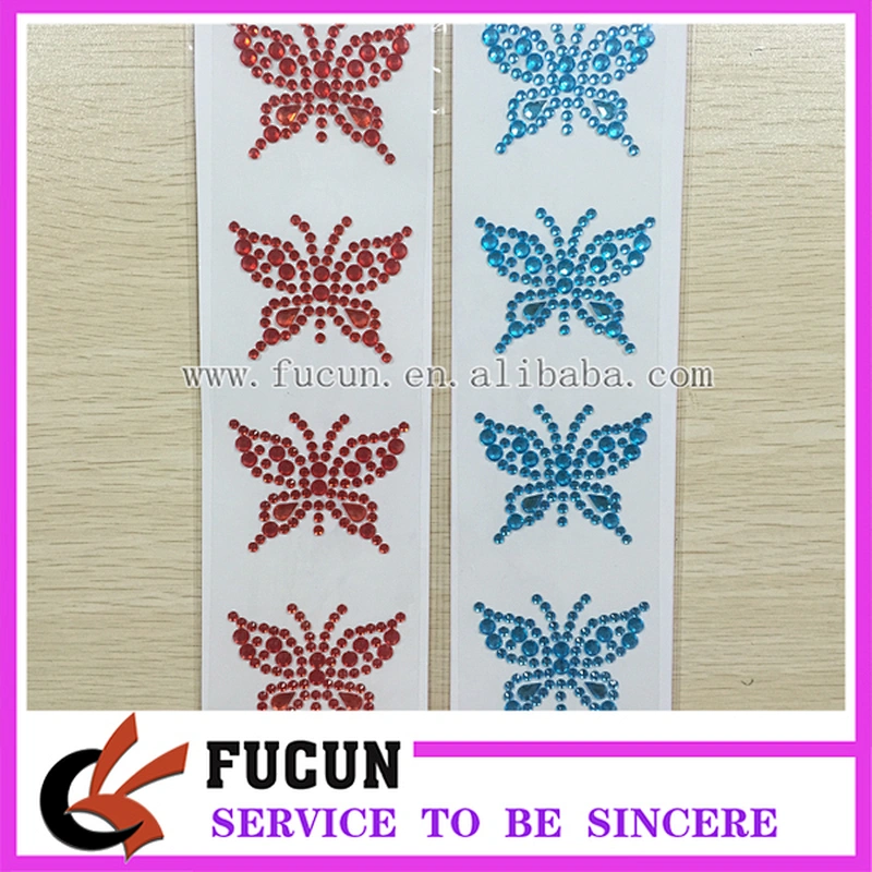 Hot Selling Fashion Body Gen Acrylic Stickers Rhinestone Phone Case Stickers for Promotion