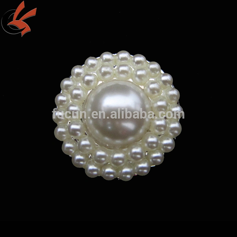 flatback small pearl brooch for wedding invitations or bouquets