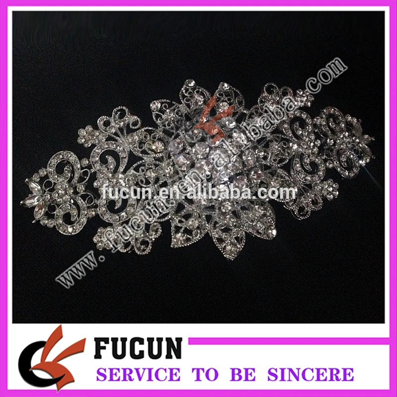 Vintage large flower belt buckles rhinestone sash buckles