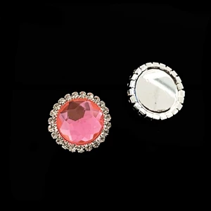 22mm flat back round rhinestone fancy brooch for wedding invitations