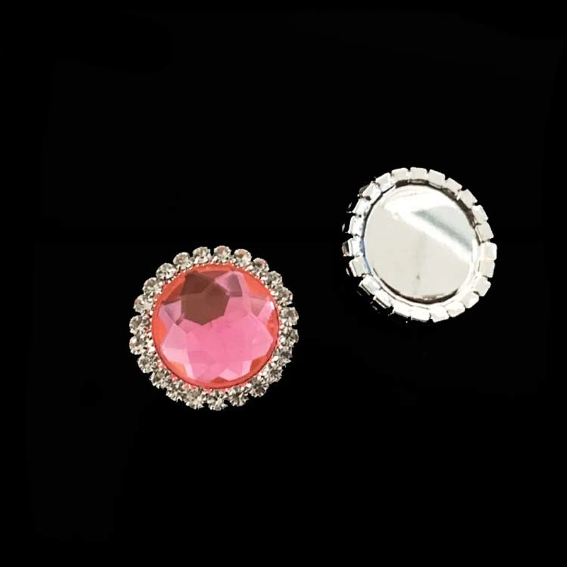 22mm flat back round rhinestone fancy brooch for wedding invitations
