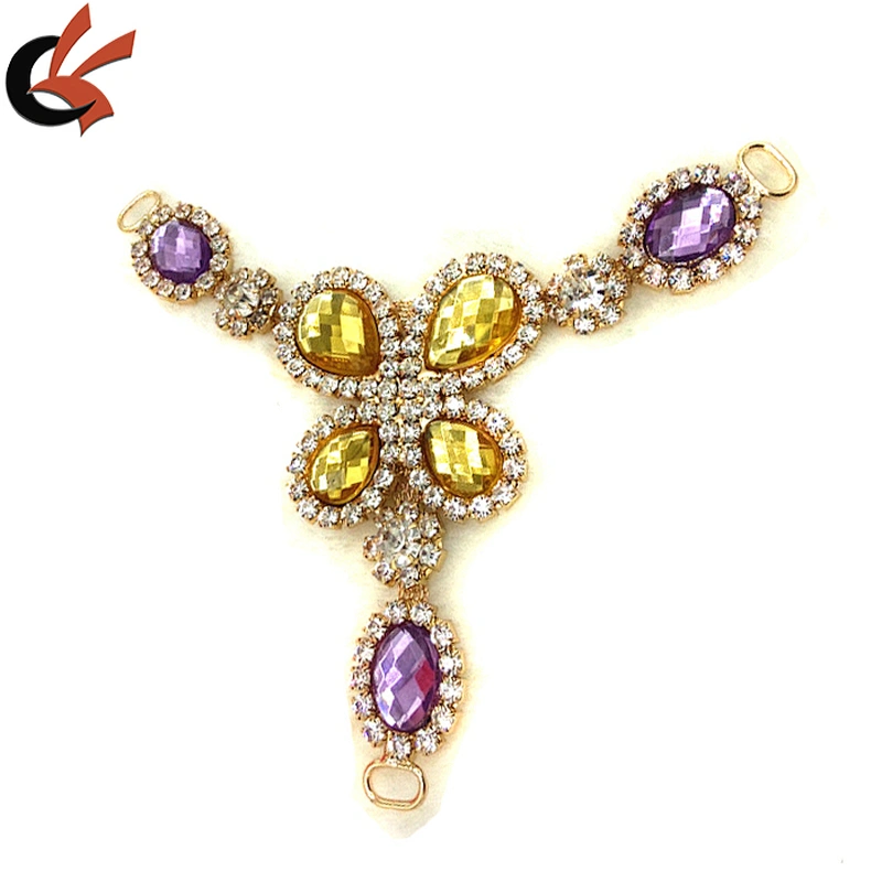 2018 new arrival fashion ladies glass shoe buckle accessories