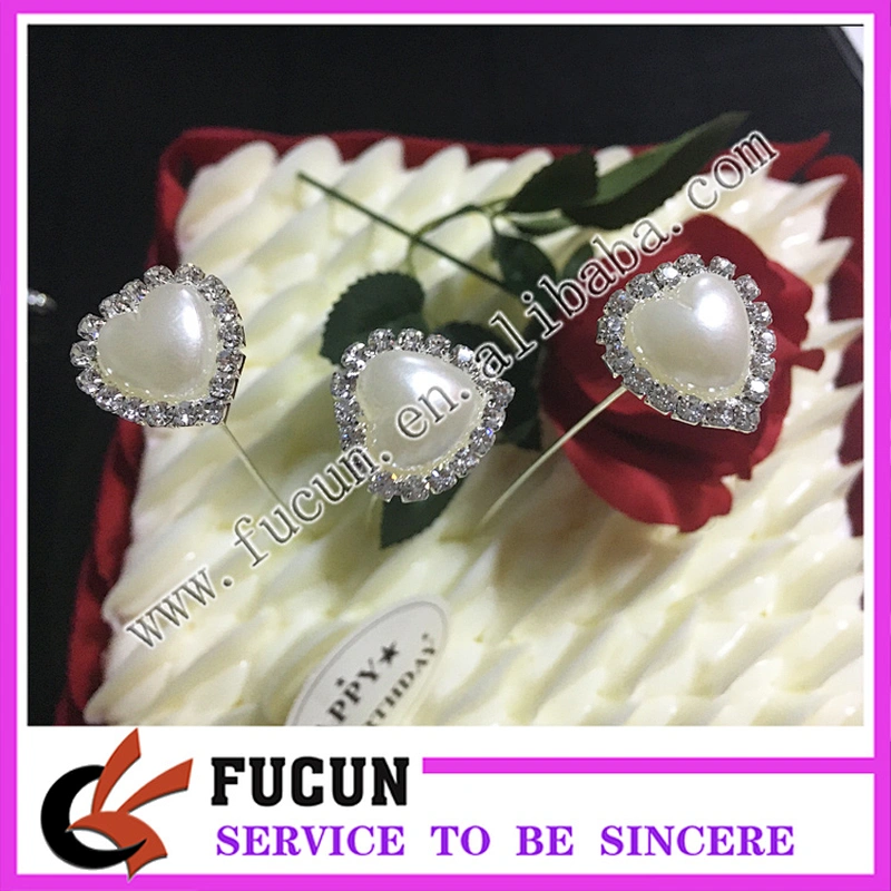 flower bouquet decoration rhinestone cake topper cake pick decoration pick for wedding party