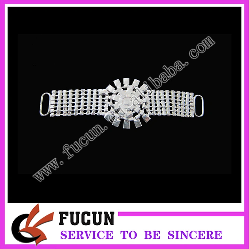 wholesale clear rhinestone central large flower rhinestone bikini connectors