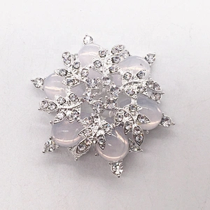 Wholesale hot handmade new fashion design opal flower brooch pins