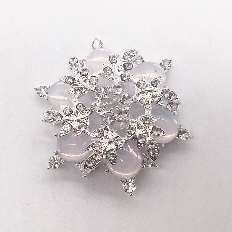 Wholesale hot handmade new fashion design opal flower brooch pins