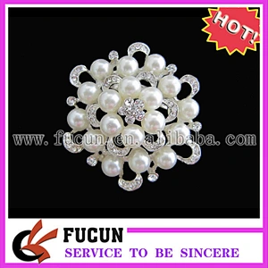rhinestone pearl brooch for wedding,bridal pearl brooch