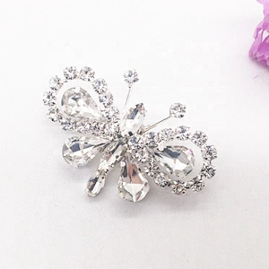 custom elegant butterfly saree pins insect design rhinestone brooch pin