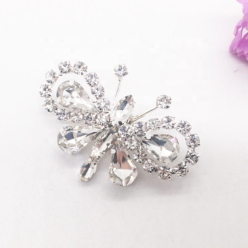 custom elegant butterfly saree pins insect design rhinestone brooch pin