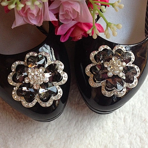 Wholesale Acrylic Beads Shoe Flower Rhinestone Buckle Clip Shoe Decorations