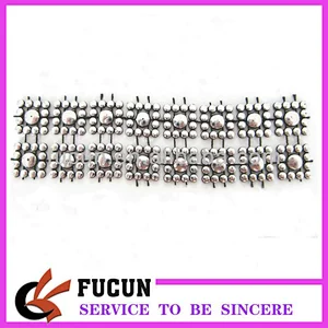 Garment plastic braiding with shinning beads/plastic garment accessories