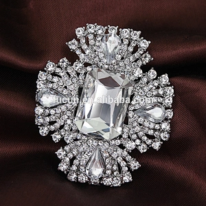 custom beautiful wedding gifts crystal large brooch pin women