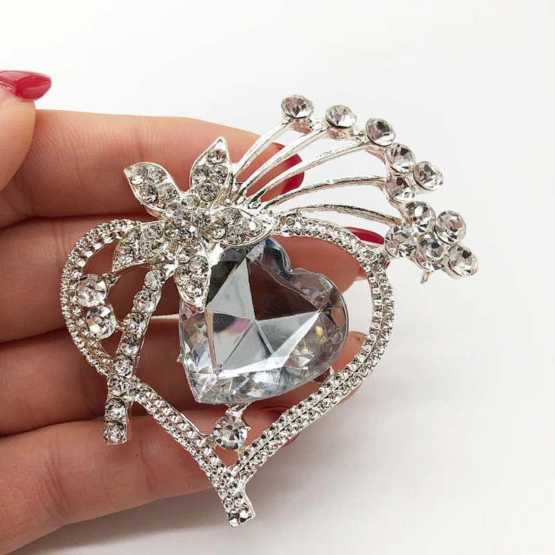 2019 wholesale jewelry crystal stone  women brooch for dresses