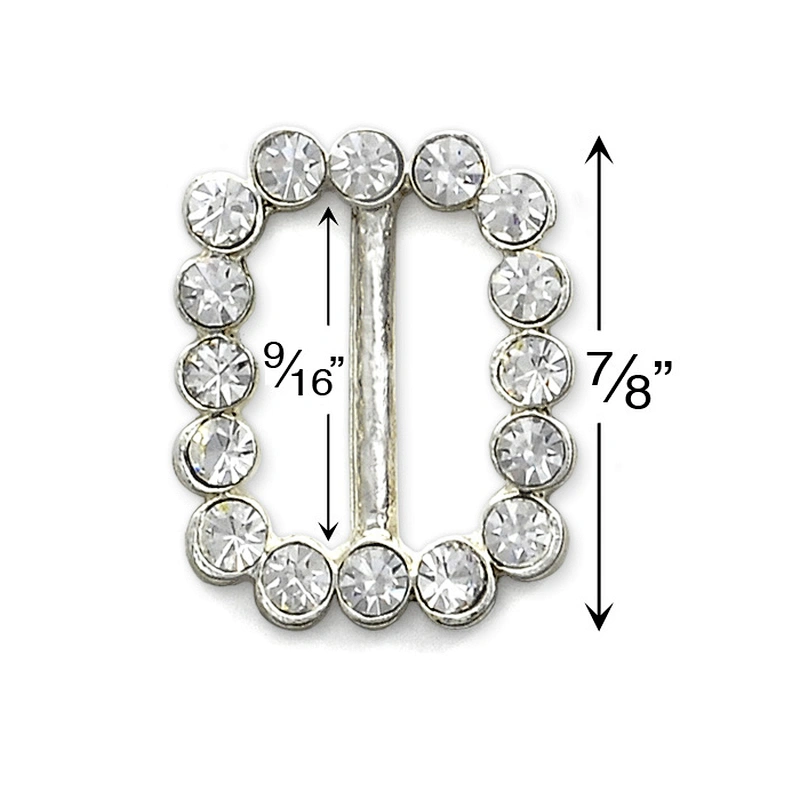 Large Rectangle Rhinestone Ribbon Slider Buckles for Wedding Chair Decoration