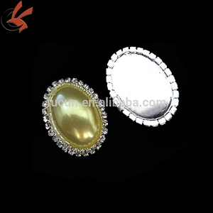 Wholesale clear rhinestone imitation pearl Brooch for Wedding card