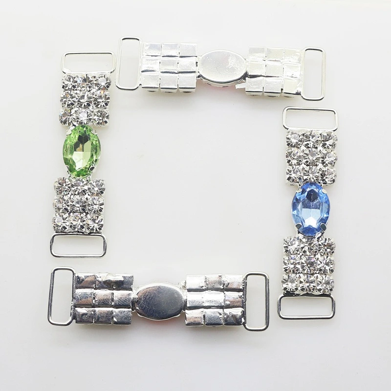 2018 Jewelry Glass Rhinestone Bikini Buckle/Bikini Connector For Swimsuit Decoration