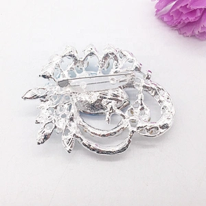 Wedding Bridal Costume African Jewelry Design Big Glass Rhinestone Brooch