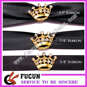wholesale rhinestone ribbon crown buckles for wedding invitation