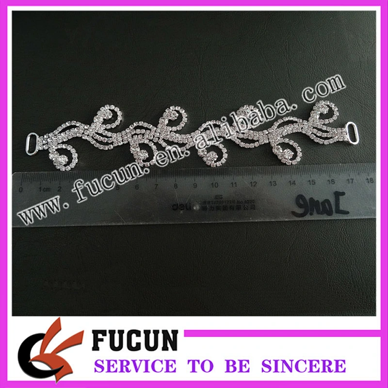beautiful fashion crystal diamond rhinestone buckles connector for bikini accessories