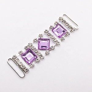 Cheap Price 7.5cm Short Upper Colors Crystal Rhinestone Paved Bikini Connector