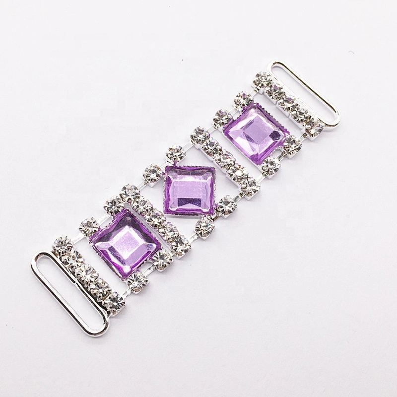 Cheap Price 7.5cm Short Upper Colors Crystal Rhinestone Paved Bikini Connector