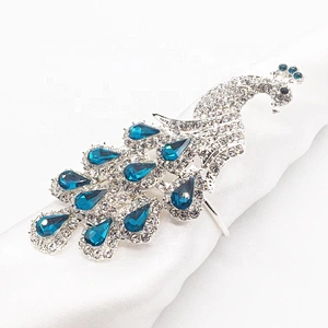 Wrap Serviette Holder Wedding Banquet Party Peacock Shaped Napkin Ring For Dinner Table Decoration