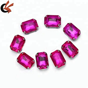 sew-on rhinestone with claw acrylic stone with metal setting