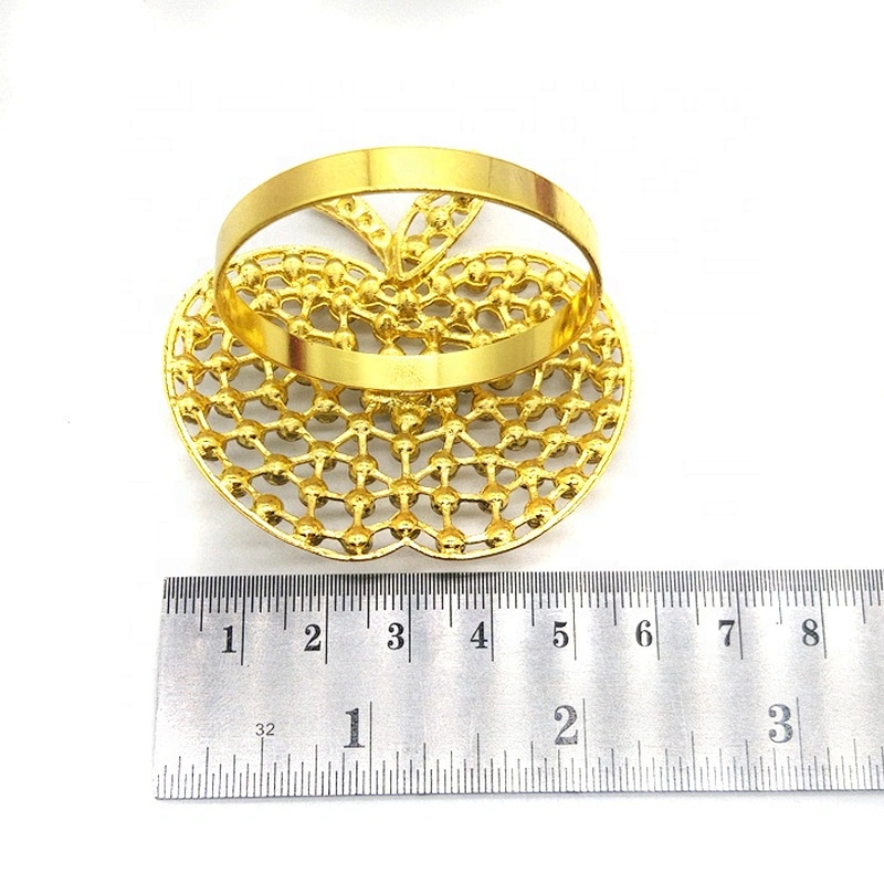 Wholesale Gold alloy rhinestone apple Napkin Ring for Events Wedding Dinner
