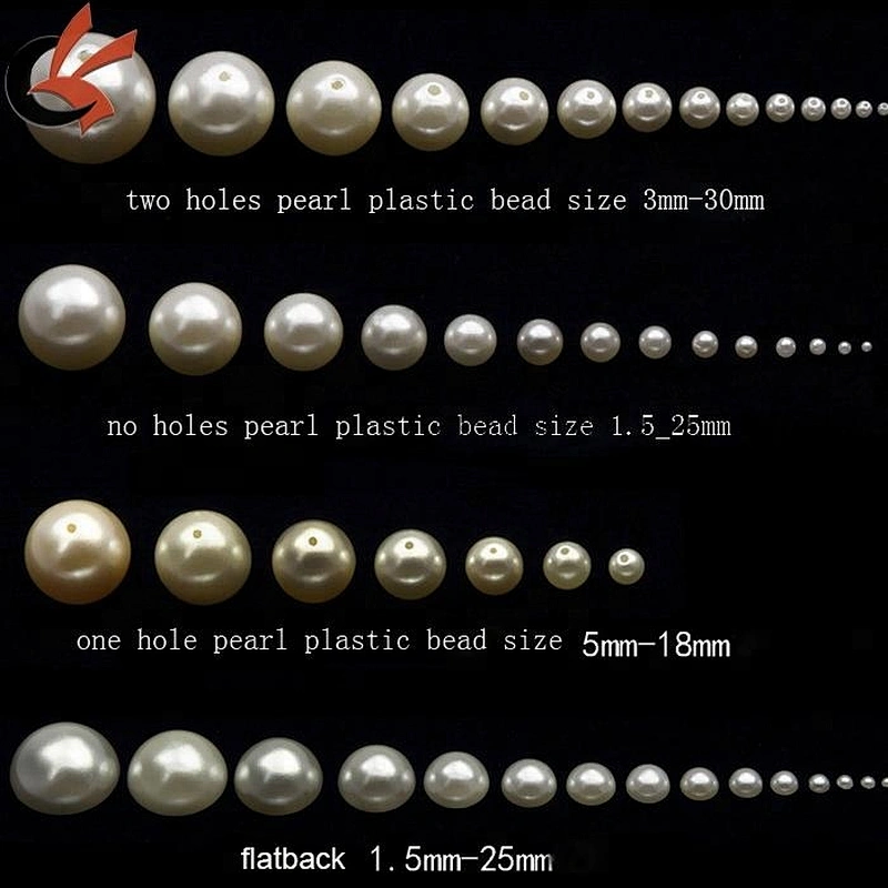 wholesale ivory faux pearl plastic pearl beads with hole or without hole