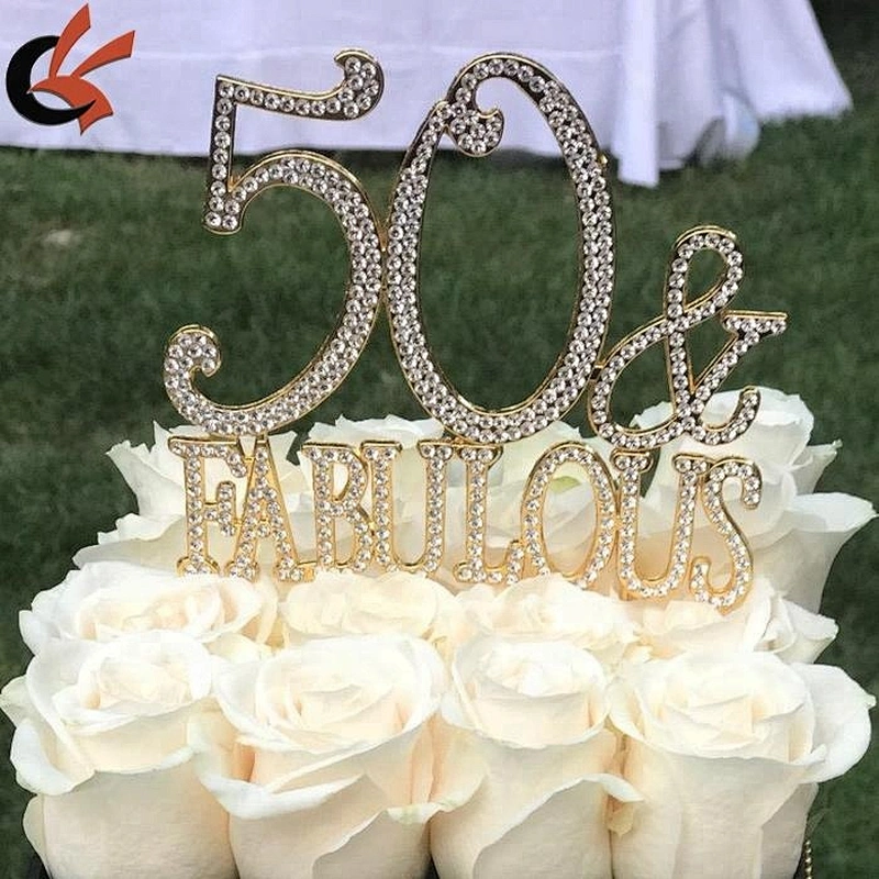 40 & FABULOUS Crystal Rhinestone Cake Topper
