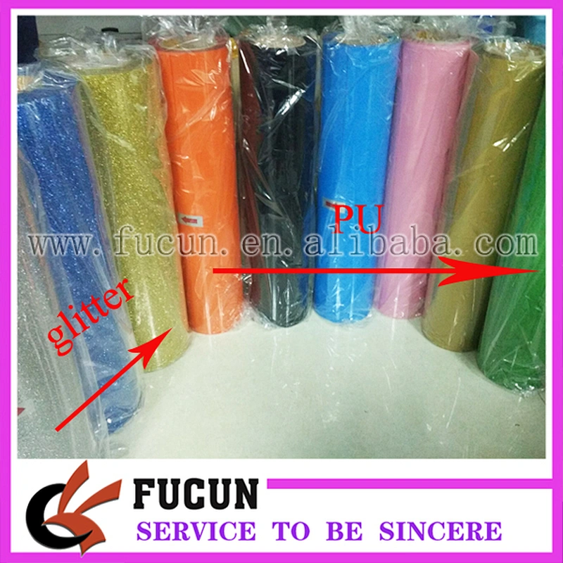 wholesale Computer Cut glitter Heat Press vinyl sheet for DIY T-shirt ,hat,bag decorative 12