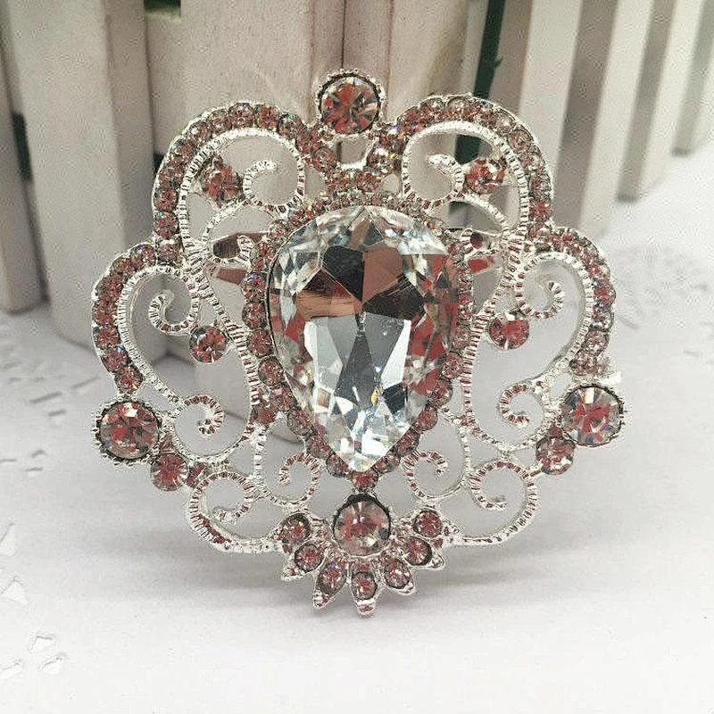 Sparkly Bridal Crystal Diamante Brooch For Wedding Invitation decoration