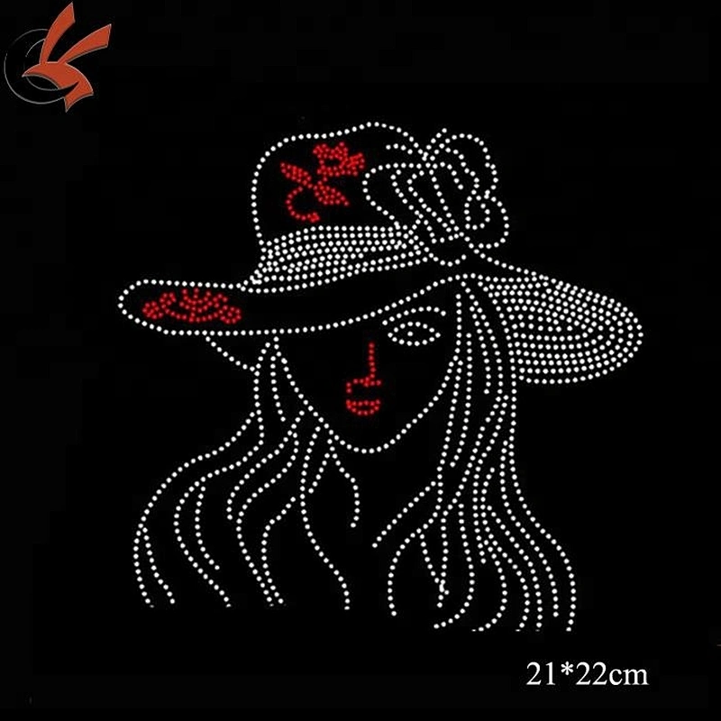hot fix rhinestone motif for t-shirt decoration